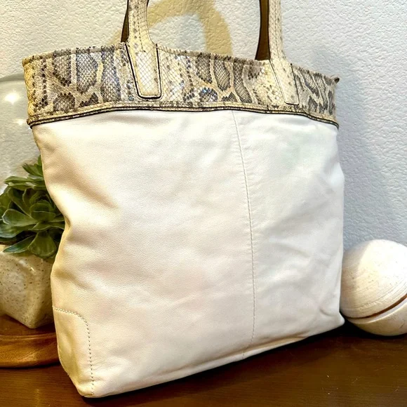 Vintage Coach Audrey Python North South Tote Bag/Shoulder Bag - 17043 - Picture 7 of 16